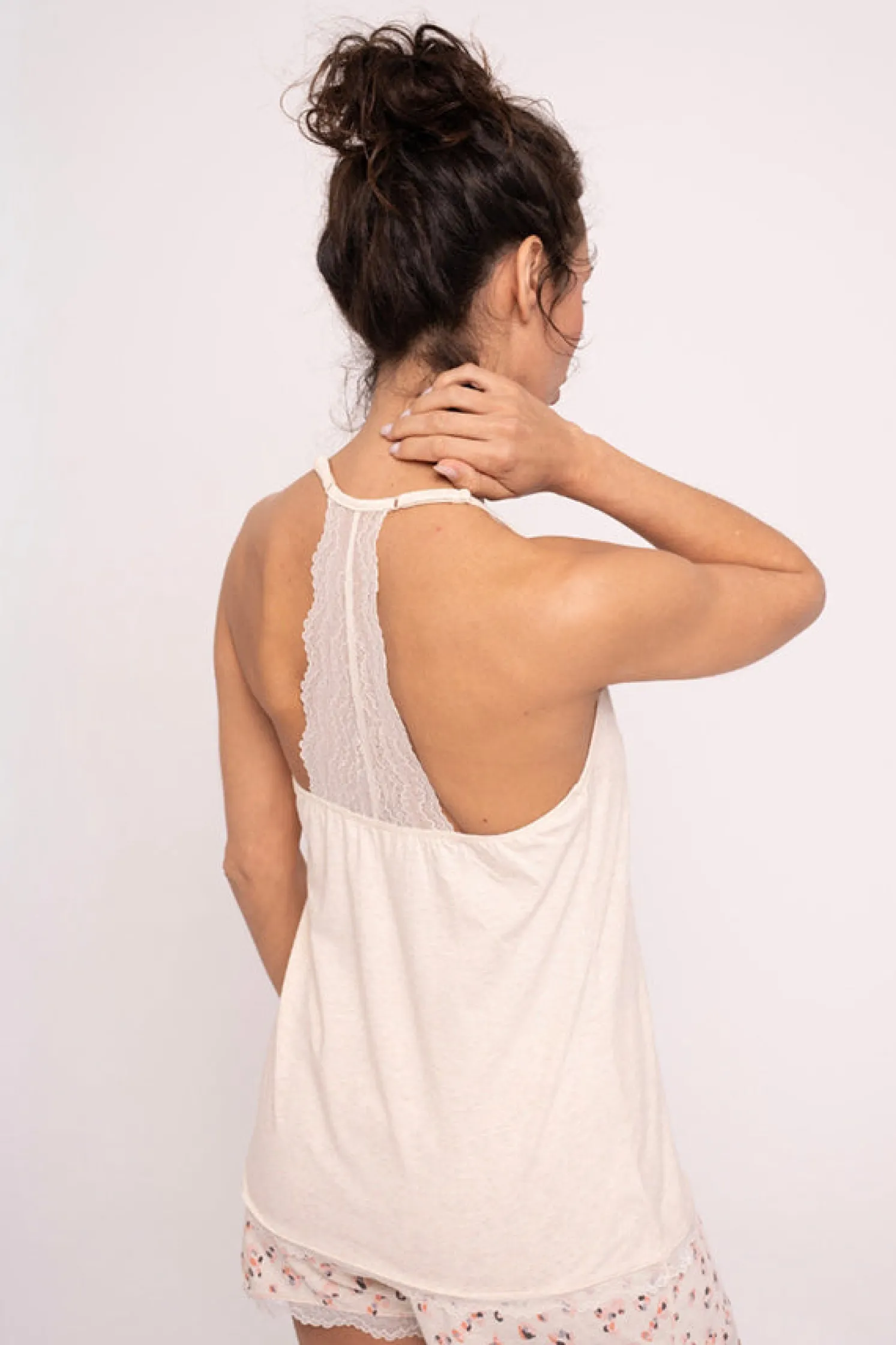 Pijama mujer corto detalle espalda estampado | MUYDEMI
