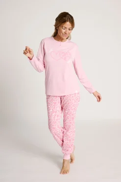 Pijama mujer largo estampado corazones | MUYDEMI