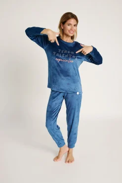 Pijama mujer terciopelo estampado estrellas | MUYDEMI