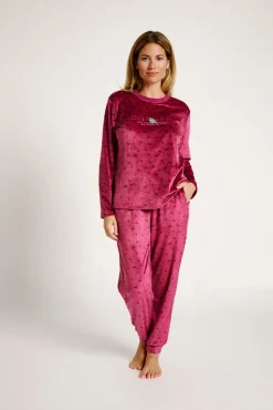 Pijama mujer terciopelo estampado | MUYDEMI