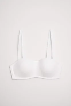 Sujetador bandeau juvenil blanco