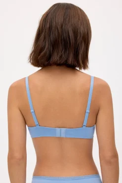 Sujetador push-up con encaje azul