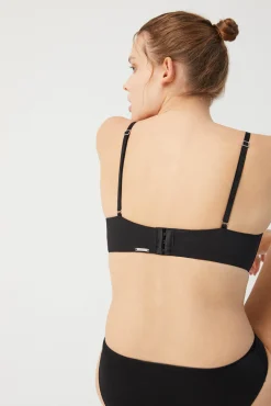 Sujetador push up sin tirantes-multiposición negro