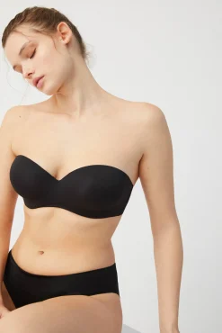 Sujetador push up sin tirantes-multiposición negro