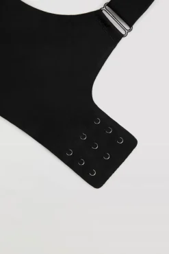 Sujetador sin aro con tirantes anchos y push-up ligero negro