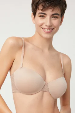 Sujetador sin tirantes-multiposición nude