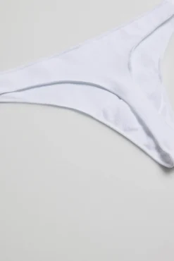 Tanga básico algodón blanco