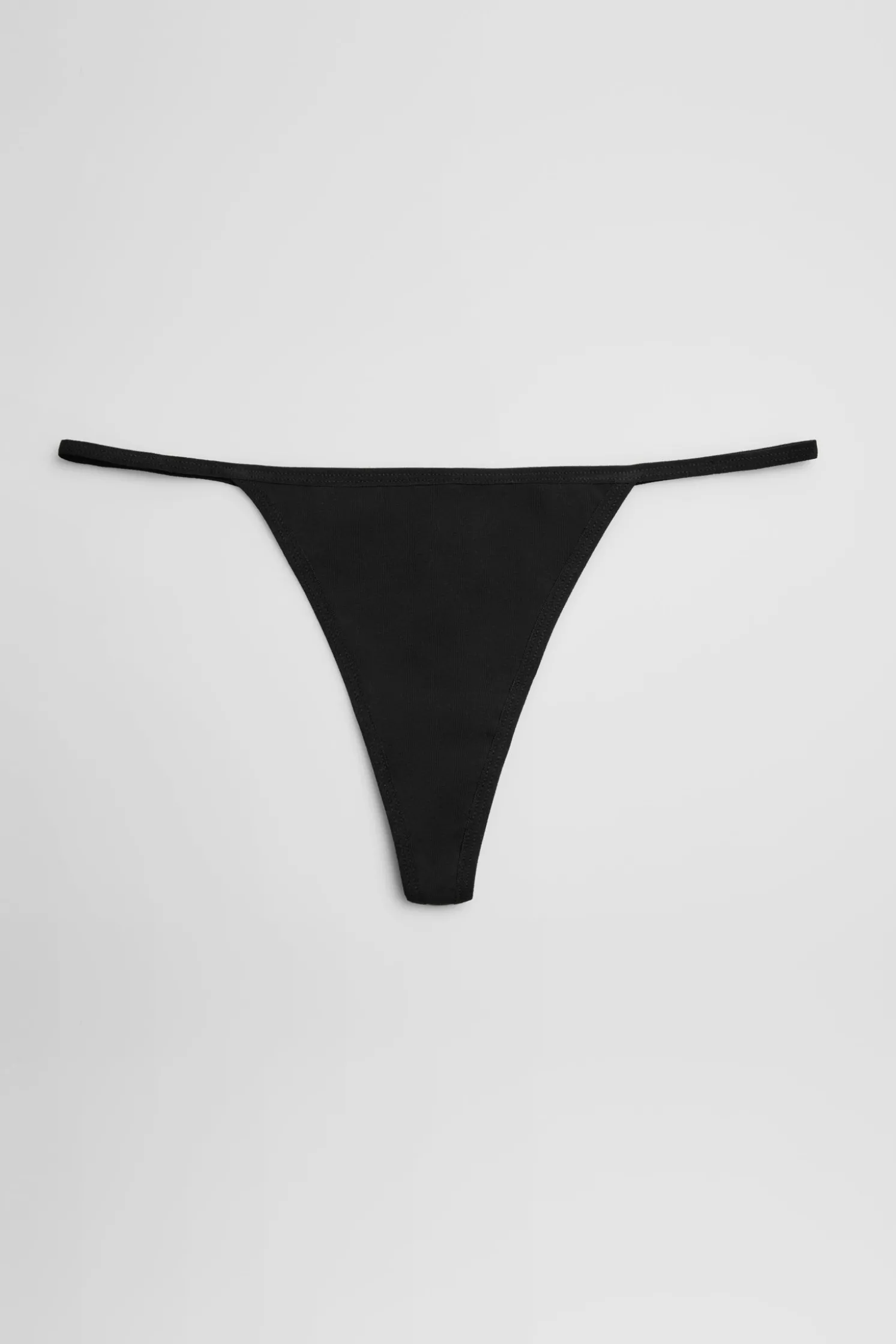 Tanga de hilo algodón negro
