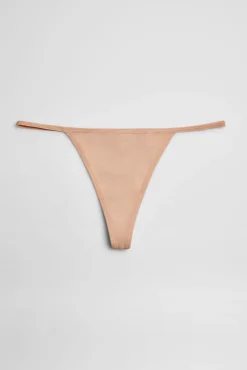 Tanga de hilo algodón nude