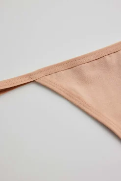 Tanga de hilo algodón nude
