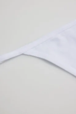 Tanga hilo algodón blanco