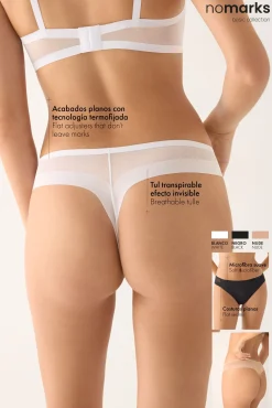 Tanga nomarks blanco | Paula Echevarría