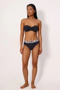 Top bikini bandeau negro copas C y D