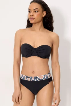 Top bikini bandeau negro copas C y D
