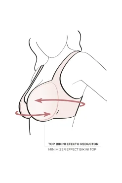Top bikini reductor micropiqué naranja copa C