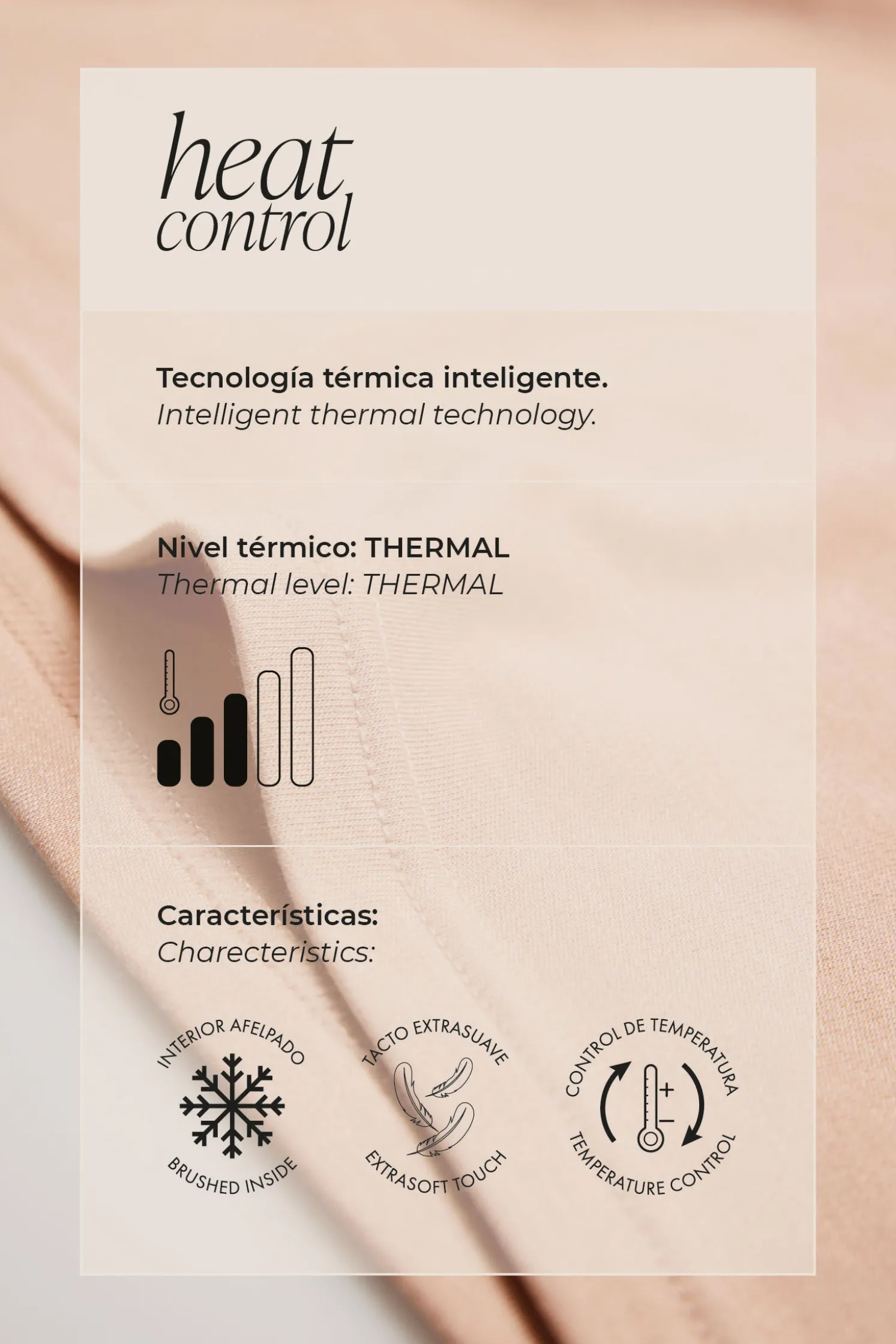 TÉRMICO Camiseta control de temperatura detalle encaje manga larga negro