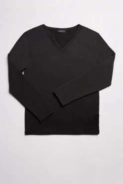 TÉRMICO Camiseta interior cuello pico manga larga negro
