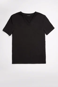 TÉRMICO Camiseta interior cuello pico manga corta negro