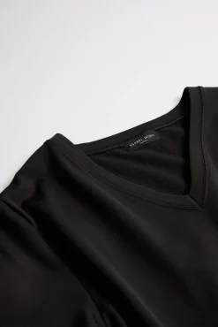 TÉRMICO Camiseta interior cuello pico manga corta negro
