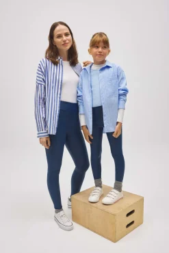 TÉRMICO Leggings afelpados niña efecto piel azul