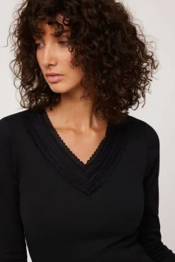 TÉRMICO LIGERO Camiseta algodón manga larga negro
