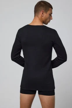 TÉRMICO LIGERO Camiseta algodón manga larga negro