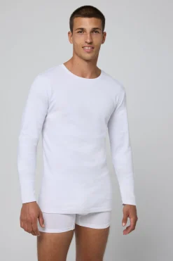TÉRMICO LIGERO Camiseta algodón manga larga blanco