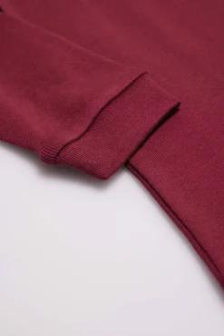 TÉRMICO LIGERO Camiseta manga larga cuello semicisne granate