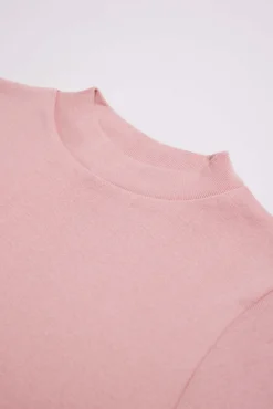 TÉRMICO LIGERO Camiseta manga larga cuello semicisne rosa