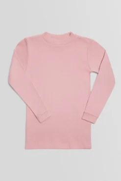 TÉRMICO LIGERO Camiseta manga larga cuello semicisne rosa