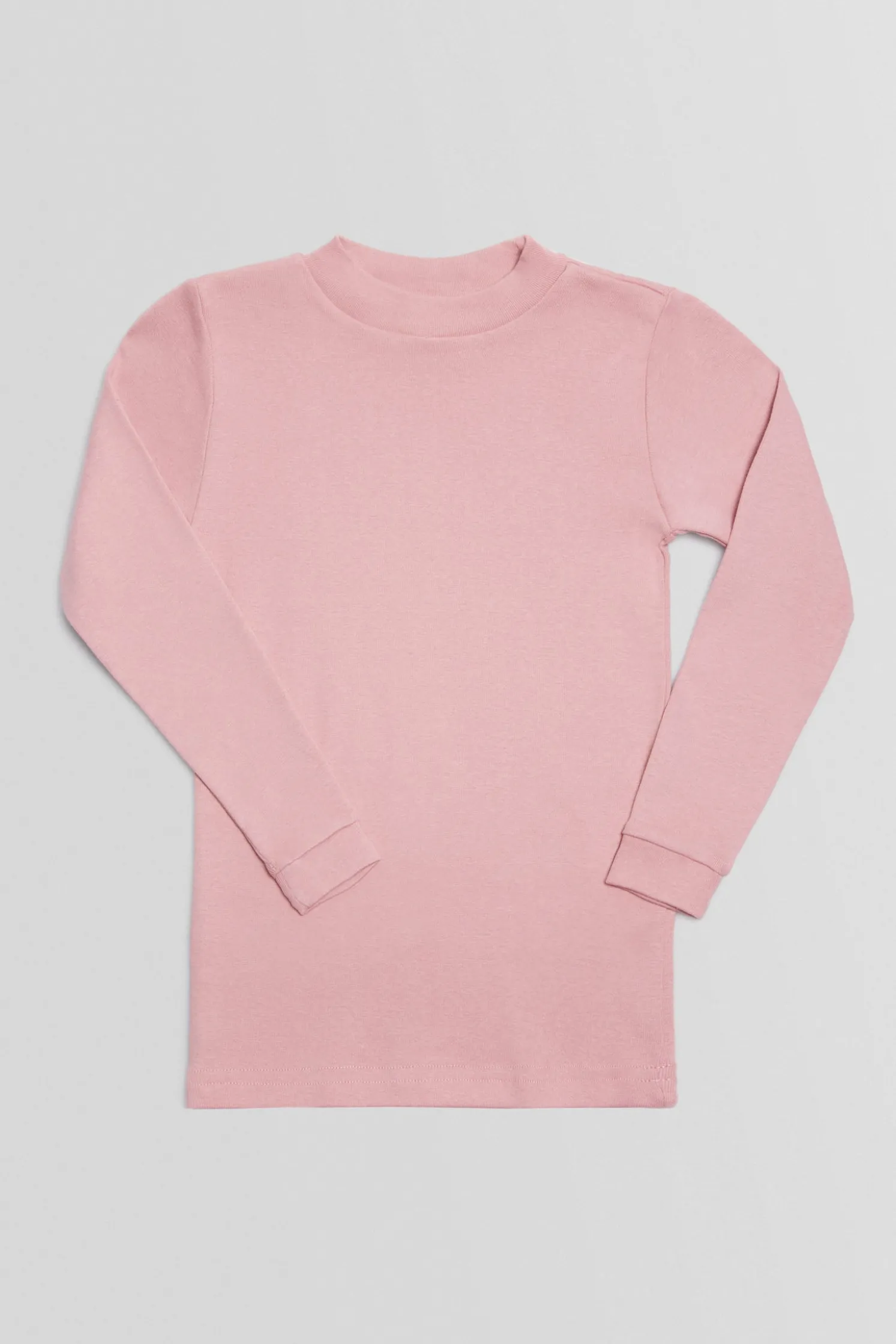 TÉRMICO LIGERO Camiseta manga larga cuello semicisne rosa