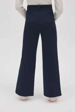 TÉRMICO LIGERO Pantalón niña afelpado ancho detalle bolsillos marino