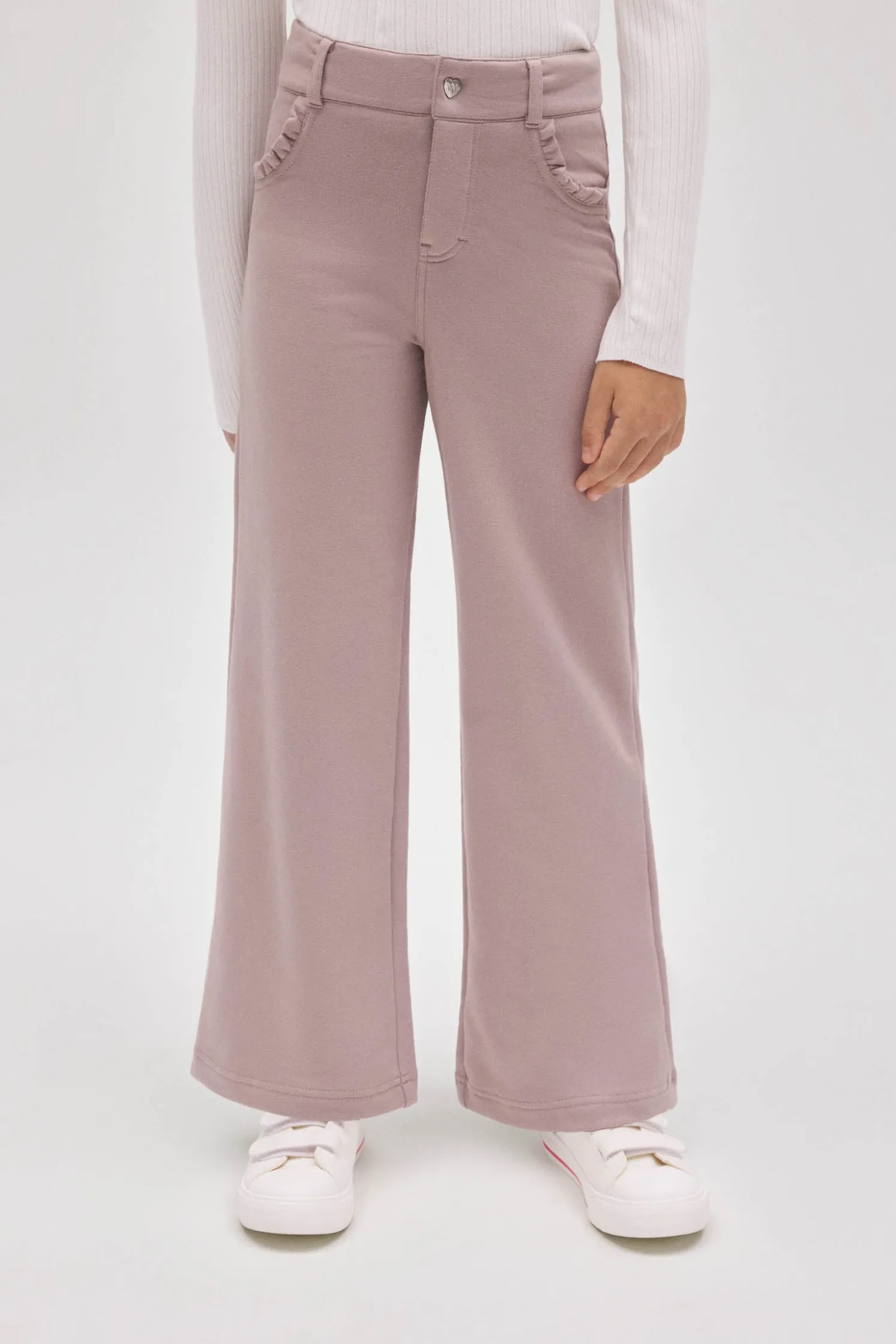 TÉRMICO LIGERO Pantalón niña ancho detalle bolsillos