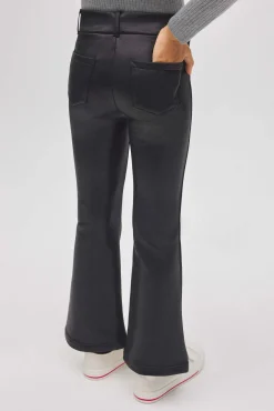 TÉRMICO Pantalón afelpado niña efecto piel flare negro