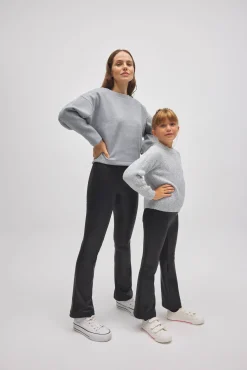 TÉRMICO Pantalón afelpado niña efecto piel flare negro