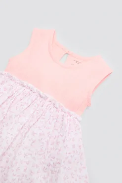Vestido bebé sin mangas estampado floral