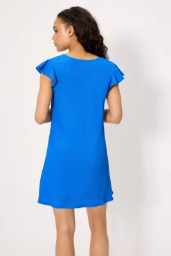Vestido corto ligero azul