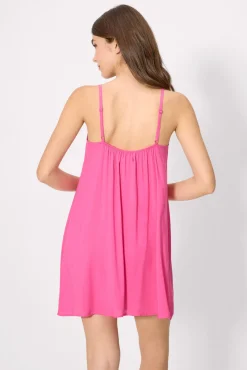 Vestido mini tirantes ajustables rosa